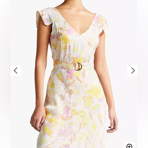 TED BAKER LONDON Necole Floral Belted Maxi Dress NEW size 0 - Picture 3 of 16